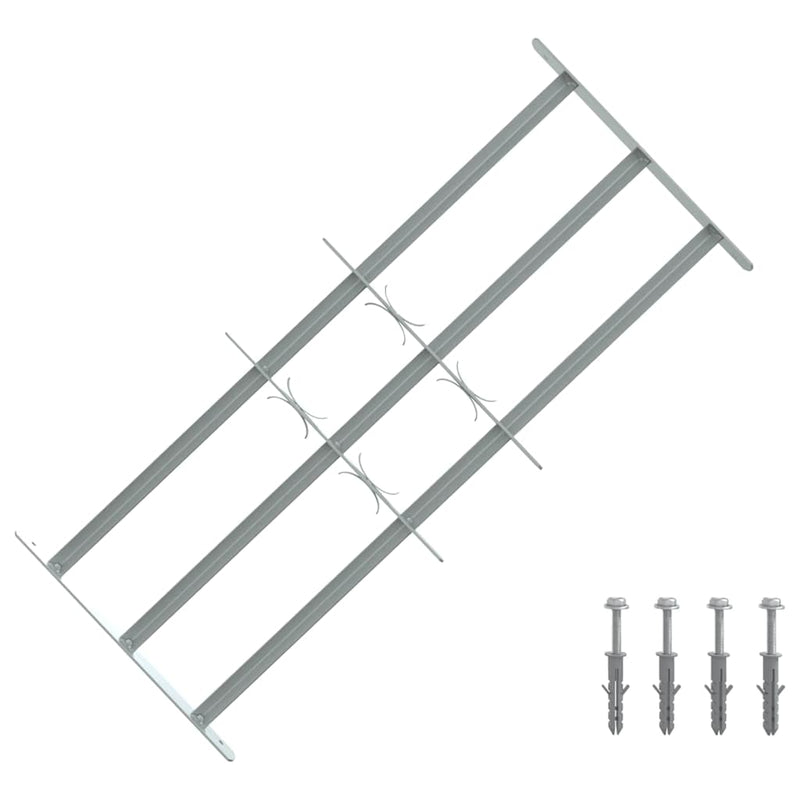 Grilaj de siguranță pentru ferestre cu 3 bare transversale 700-1050 mm