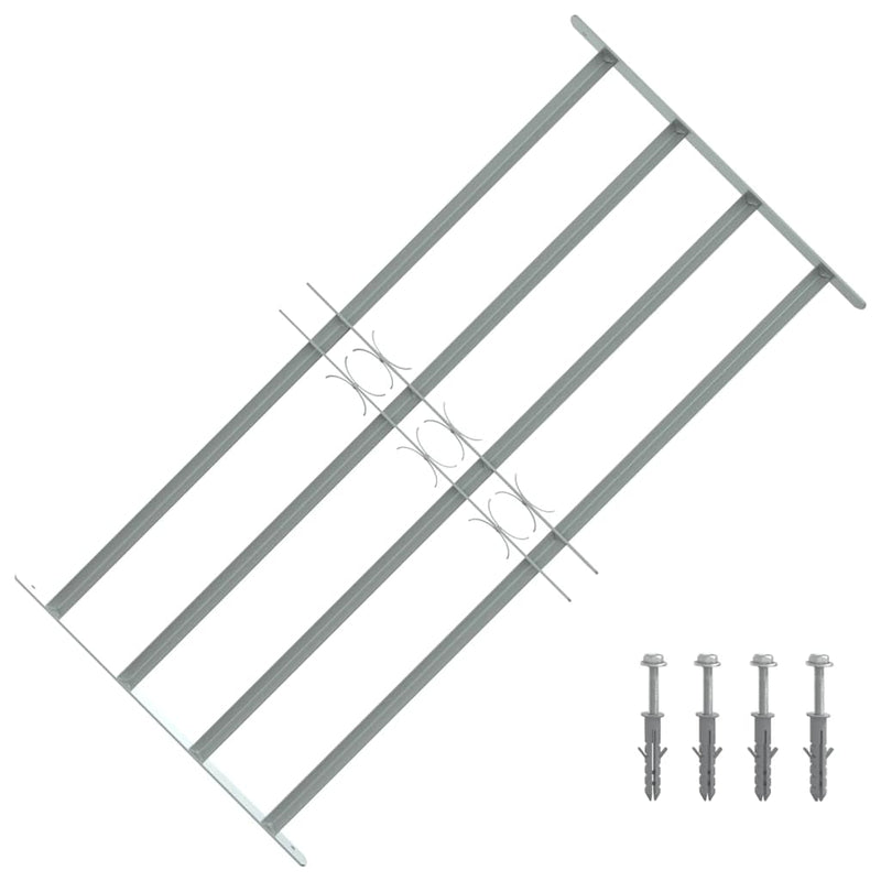 Grilaj de siguranță pentru ferestre cu 4 bare transversale 700-1050 mm