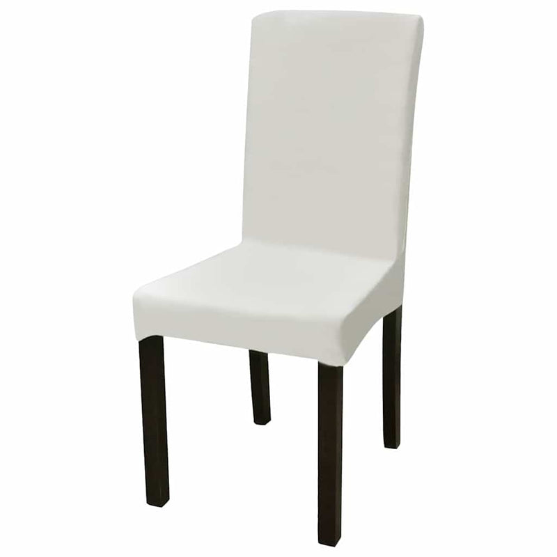 Huse de scaun elastice drepte, 6 buc., crem