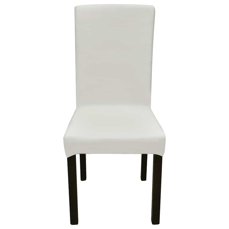 Huse de scaun elastice drepte, 6 buc., crem