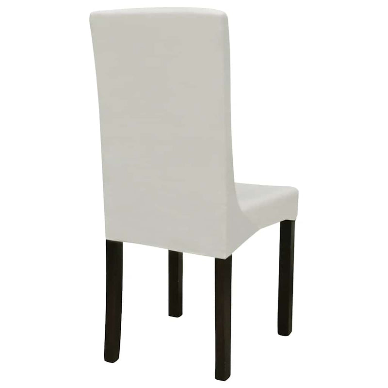 Huse de scaun elastice drepte, 6 buc., crem