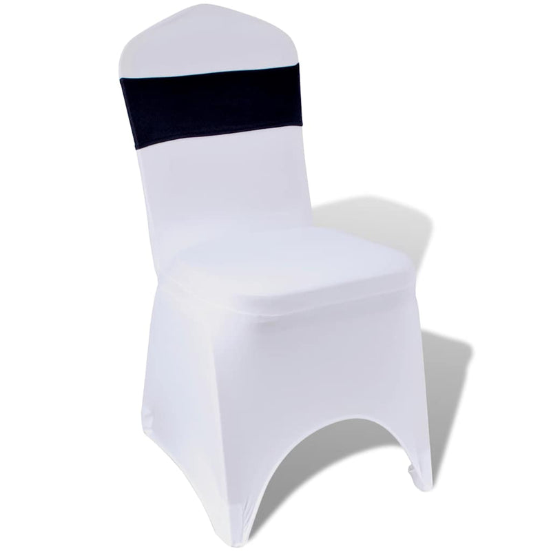 Fundă elastică decorativă scaun, cataramă diamante, negru, 25 buc.