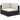 Set mobilier de grădină cu perne, 12 piese, negru, poliratan