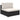 Set mobilier de grădină cu perne, 8 piese, negru, poliratan
