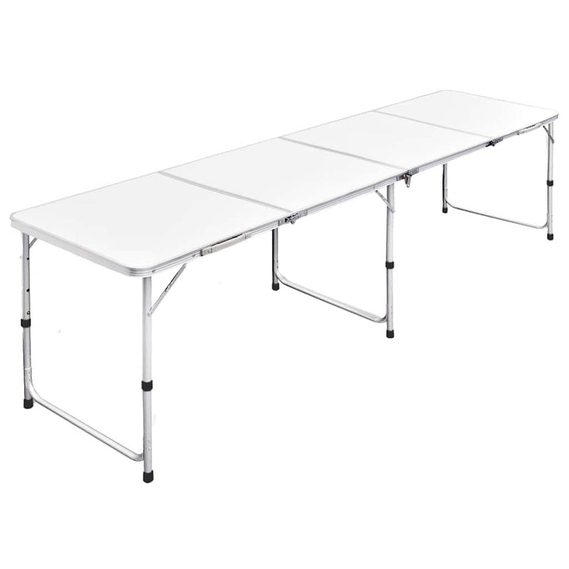 Masă camping din aluminiu reglabilă 240 x 60 cm