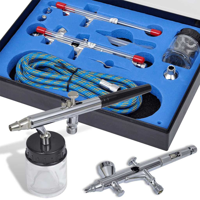 Set aerograf cu 2 pistoale de pulverizare