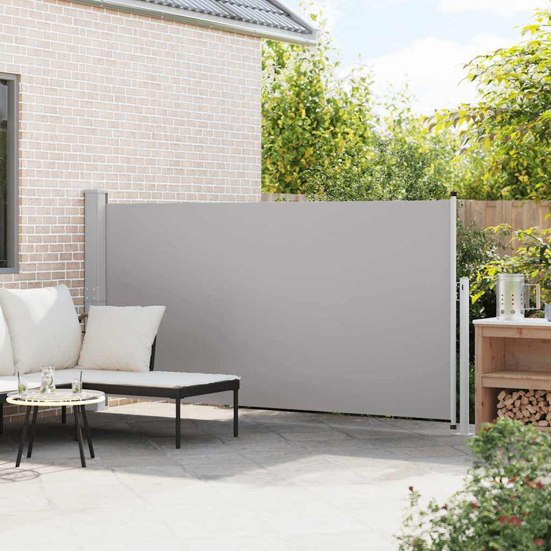 Copertină laterală retractabilă de terasă, gri, 160x300 cm