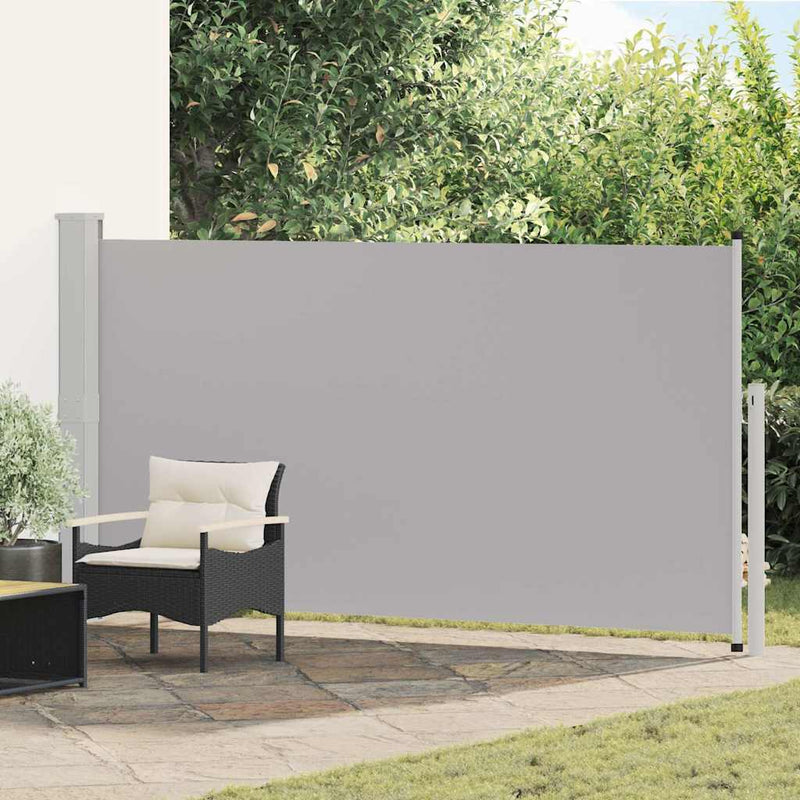 Copertină laterală retractabilă de terasă, gri, 160x300 cm