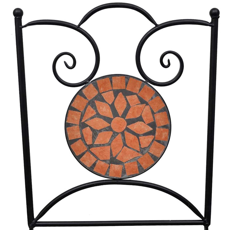 Scaune pliante 2 buc. ceramică teracotă