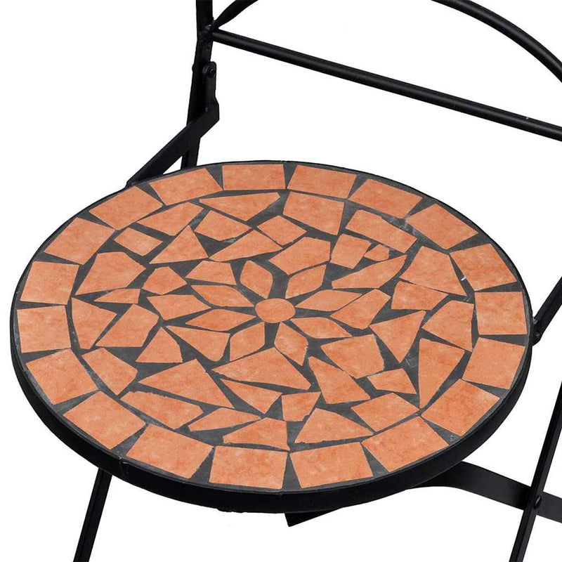 Scaune pliante 2 buc. ceramică teracotă