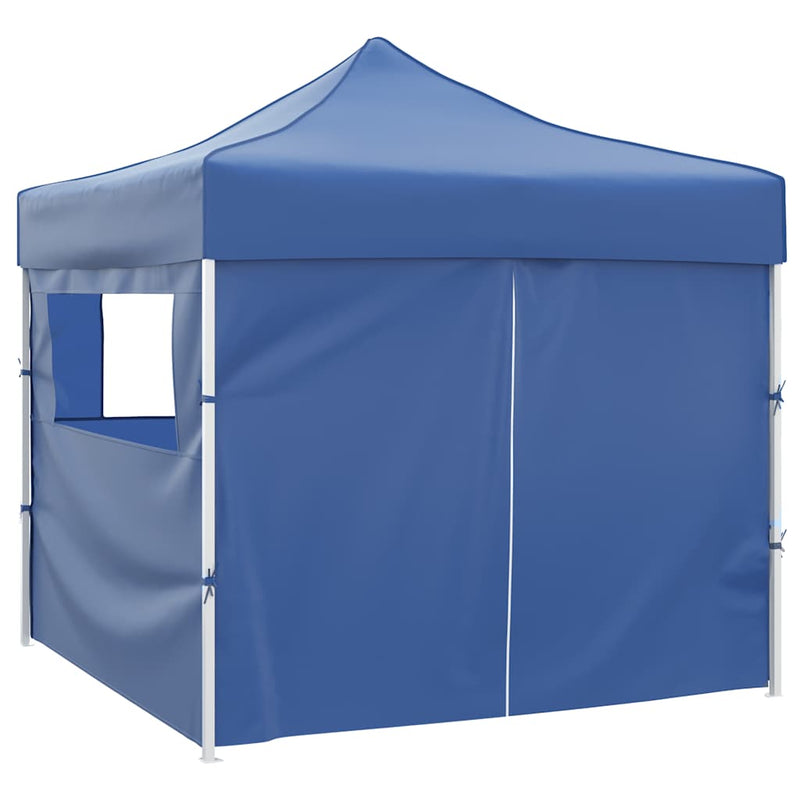 41466 Blue Foldable Tent 3 x 3 m with 4 Walls