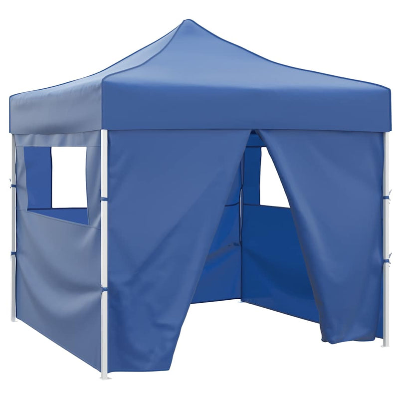 41466 Blue Foldable Tent 3 x 3 m with 4 Walls