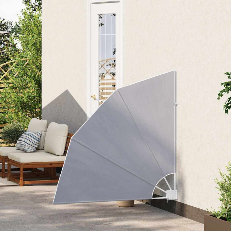 Copertină laterală pliabilă de balcon, gri, 140x140 cm