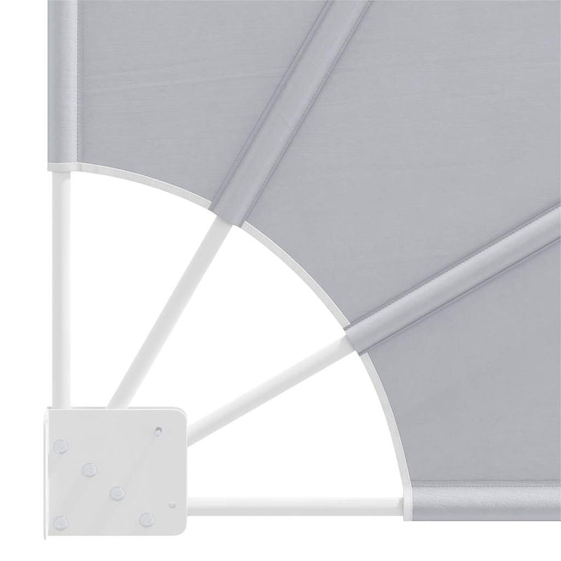 Copertină laterală pliabilă de balcon, gri, 140x140 cm