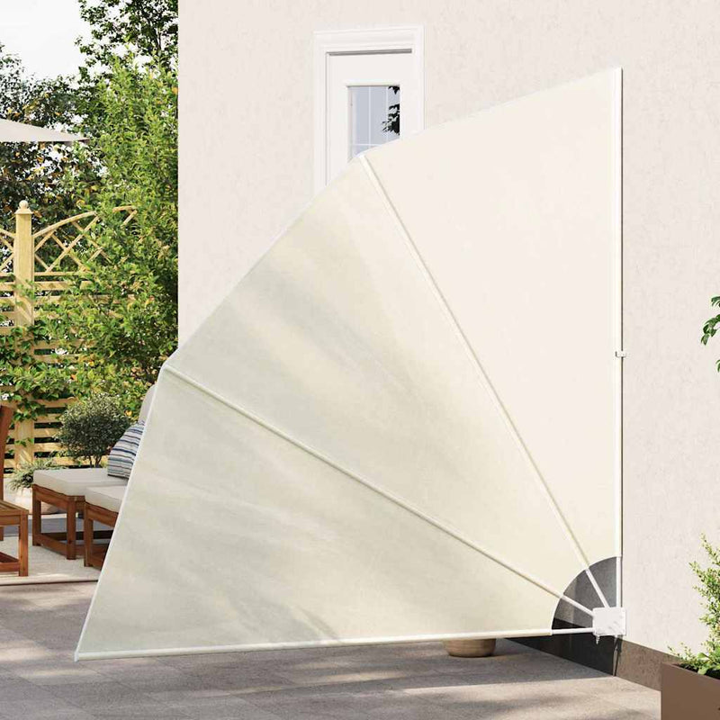 Copertină laterală pliabilă de balcon, crem, 210x210 cm