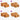 Set cufere de depozitare, 2 piese, lemn mango nefinisat