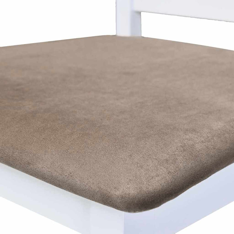 Scaune de bar, 2 buc., alb, material textil