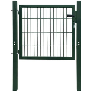 Poartă de gard 2D (simplă) verde 100x80 cm