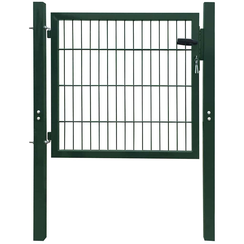 Poartă de gard 2D (simplă) verde 100x80 cm