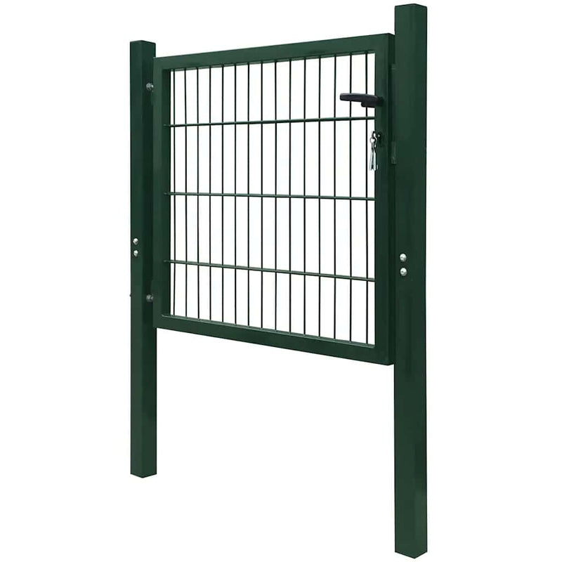 Poartă de gard 2D (simplă) verde 100x80 cm