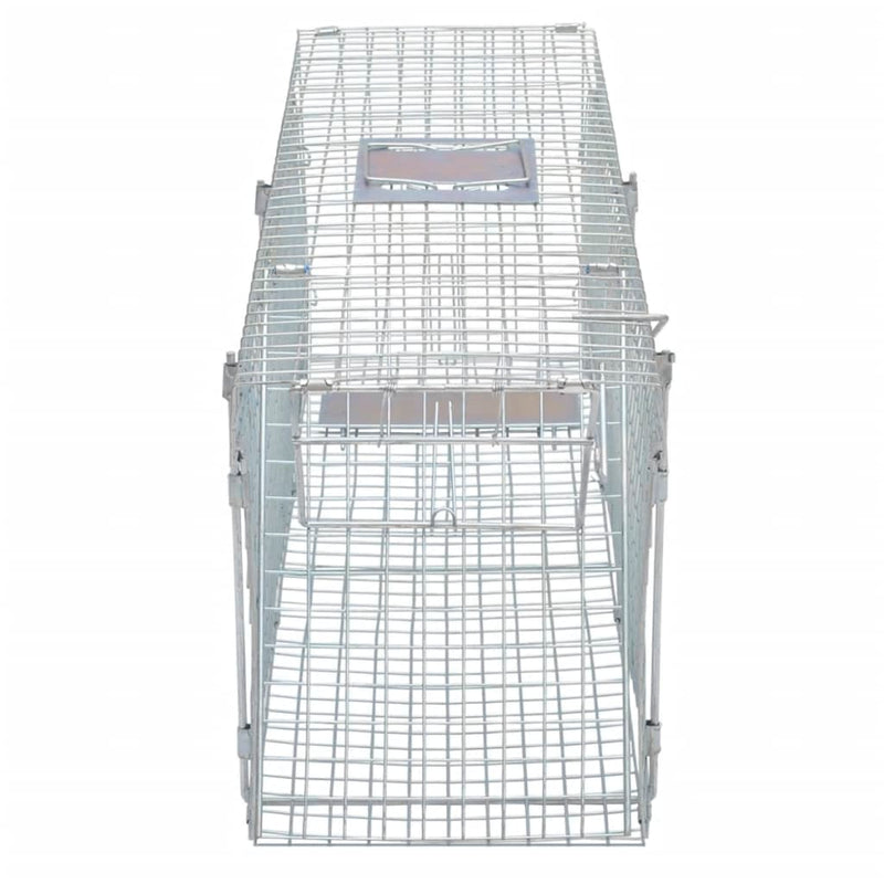 Cușcă galvanizată tip capcană, 100 cm