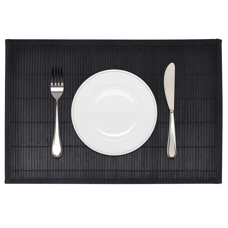 Naproane de bambus 30 x 45 cm, negru, 6 buc.