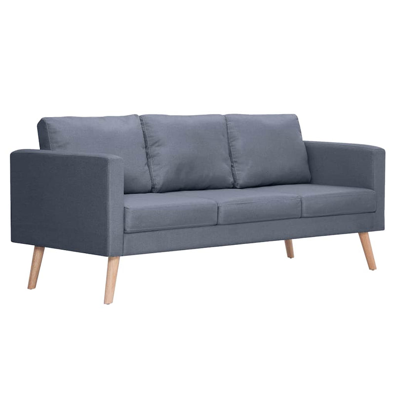 Canapea cu 3 locuri, material textil, gri închis