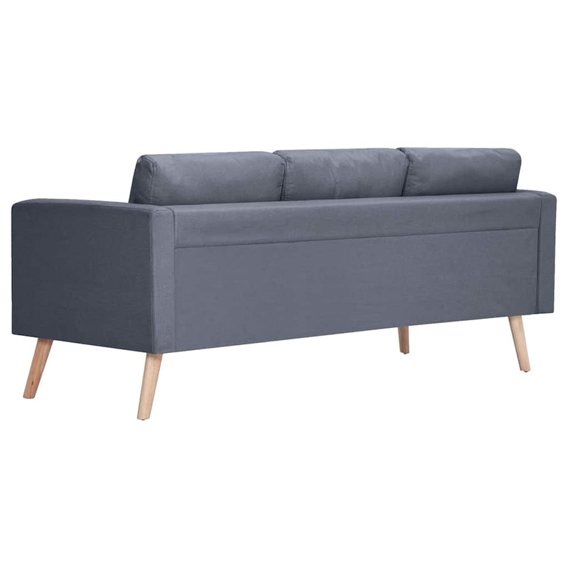 Canapea cu 3 locuri, material textil, gri închis