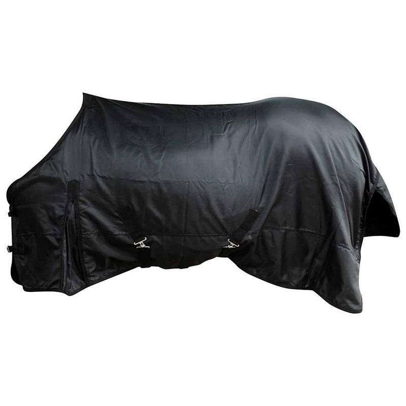 Covor dublu cu chingi ,negru,125cm