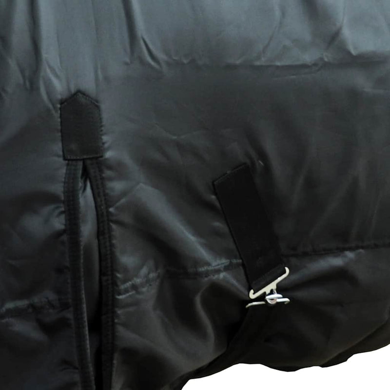 Covor dublu cu chingi ,negru,125cm