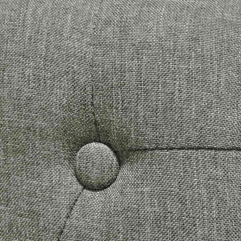 Scaune de bucătărie, 2 buc., gri, material textil