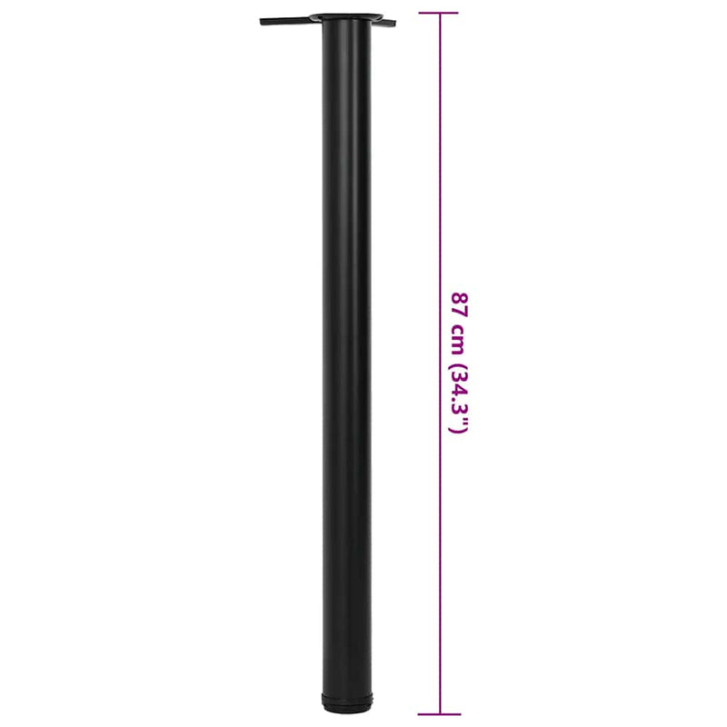 Picioare de masă reglabile pe înălțime, 870 mm, negru, 4 buc.