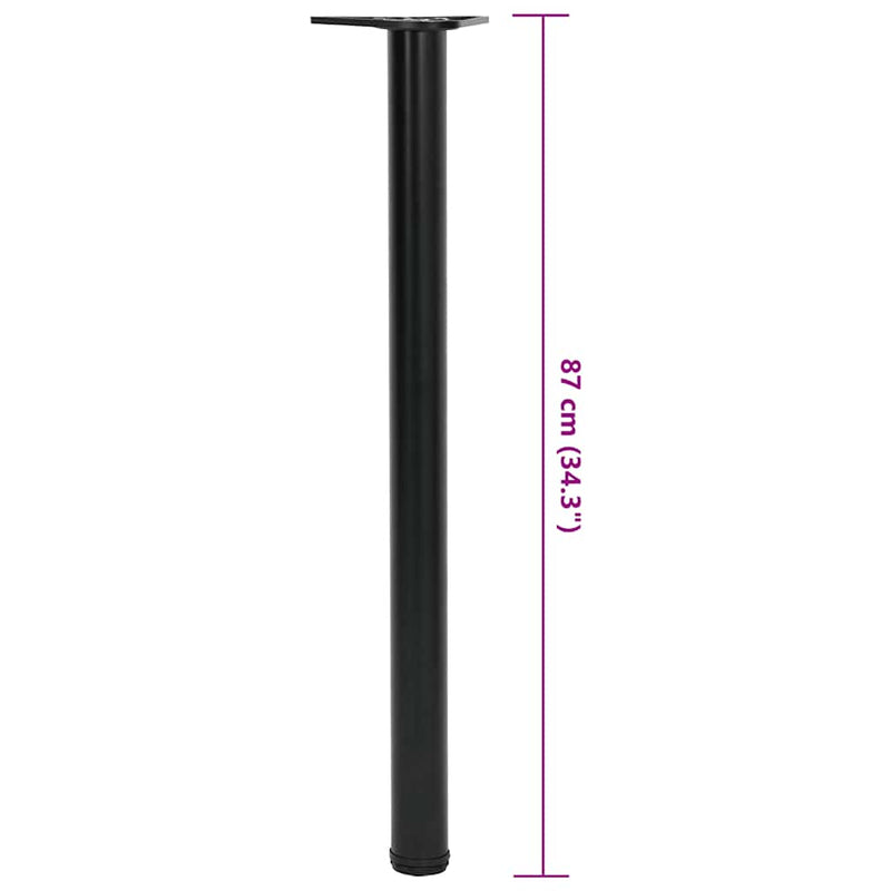 Picioare de masă reglabile în înălțime, 870 mm, negru, 4 buc.