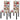 Scaune de bucătărie, 2 buc., multicolor, material textil
