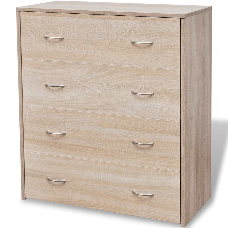 Dulap cu 4 sertare, 60x30,5x71 cm, culoare stejar