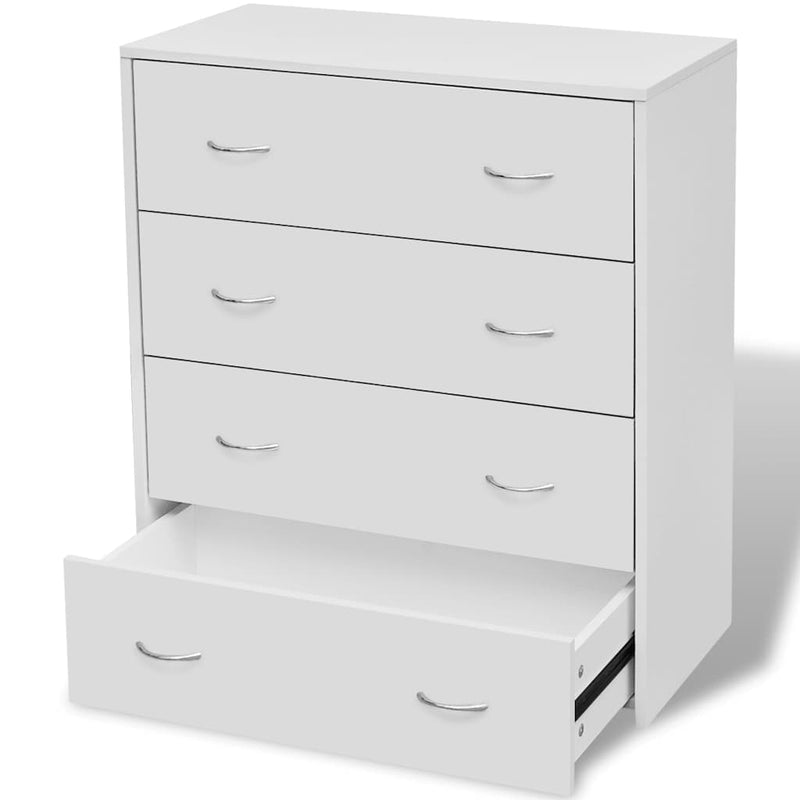 Dulap cu 4 sertare, alb, 60x30,5x71 cm