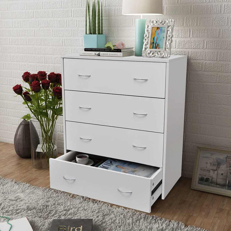Dulap cu 4 sertare, alb, 60x30,5x71 cm