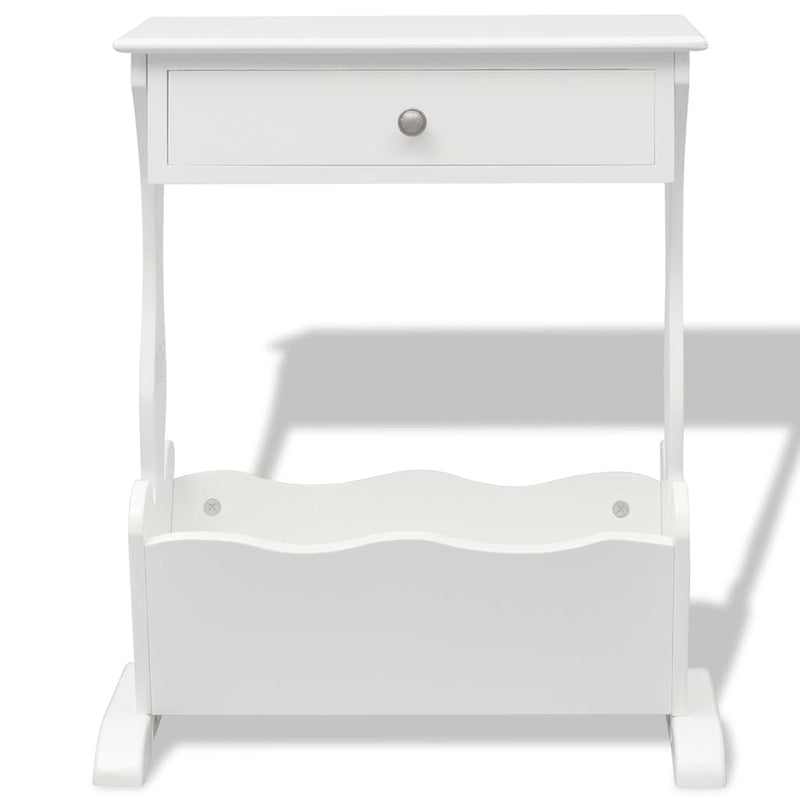 Suport pentru reviste Melrose, alb