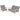 Set cu canapea, 2 piese, material textil, gri deschis