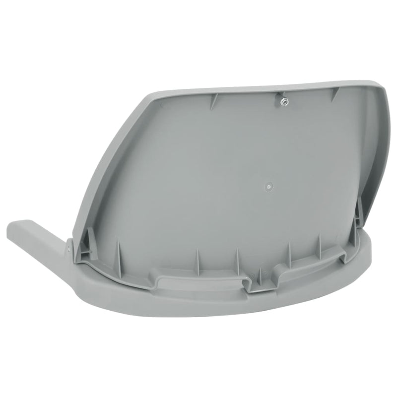 Set cu scaun pliabil pentru barcă, 2 piese, gri