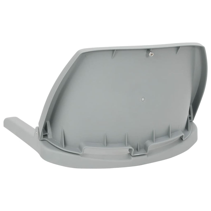 Set cu scaun pliabil pentru barcă, 4 piese, gri