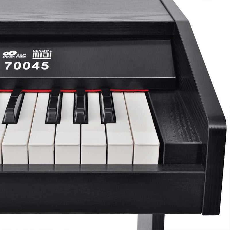 Pian digital cu 88 de clape, cu pedale, placă melamină, negru