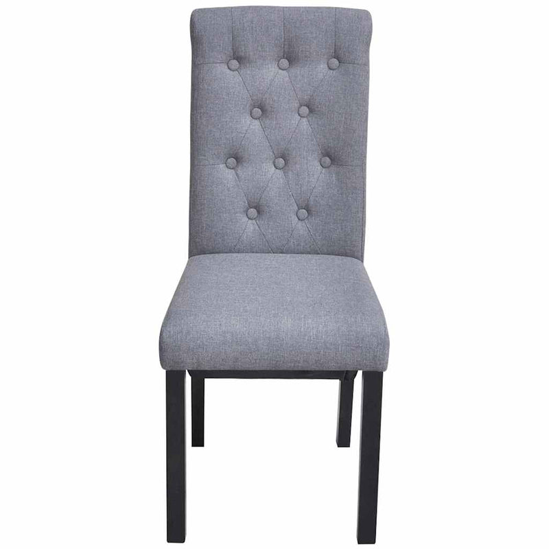 Scaune de bucătărie pivotante, 4 buc., gri deschis, textil