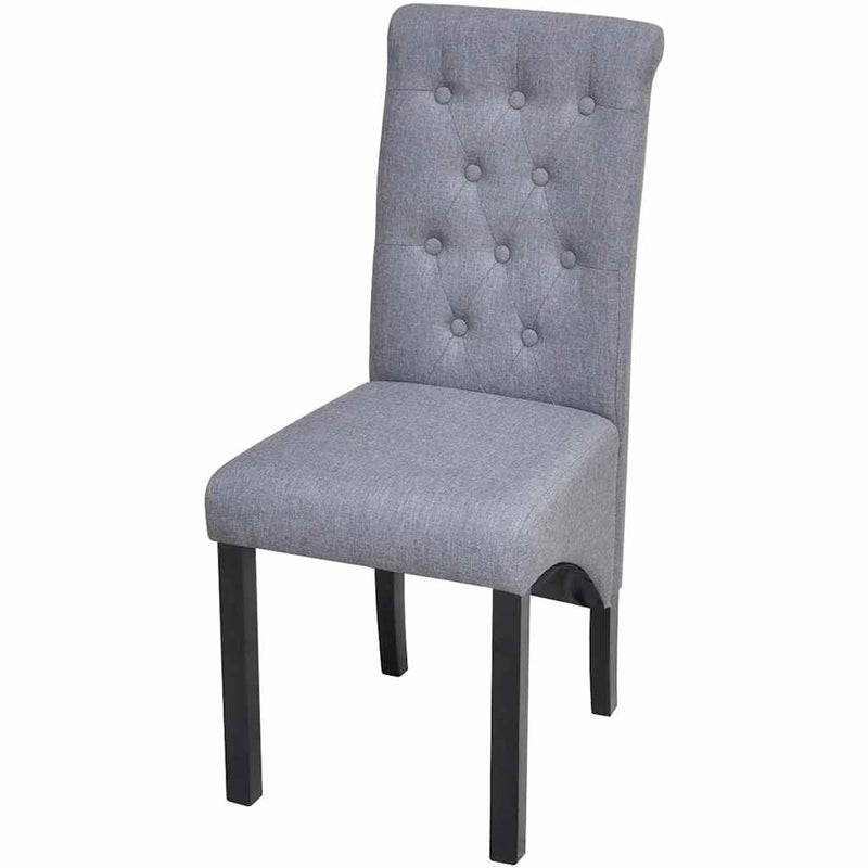 Scaune de bucătărie pivotante, 4 buc., gri deschis, textil