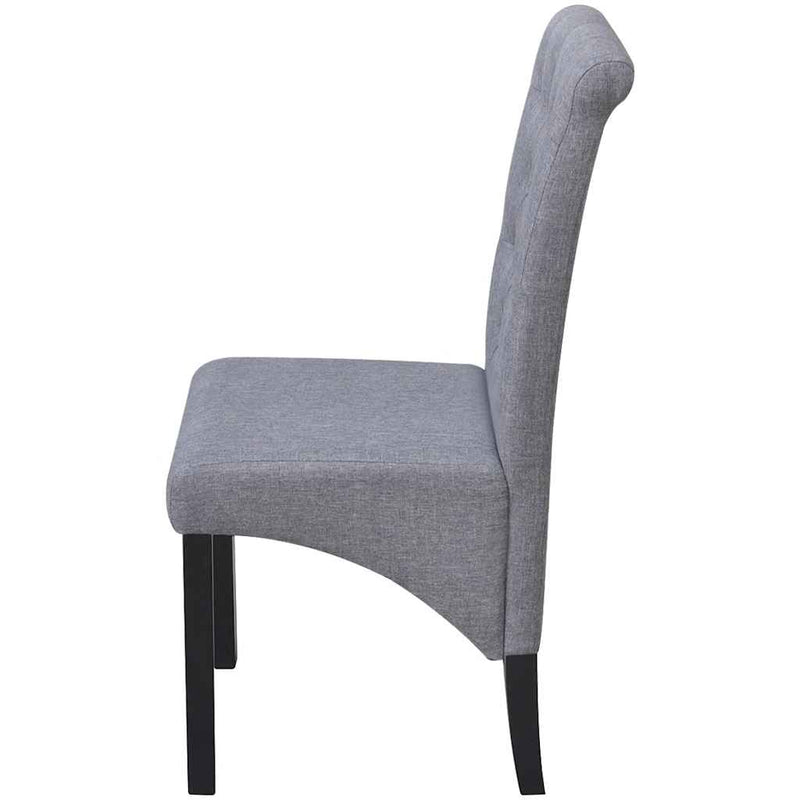 Scaune de bucătărie pivotante, 4 buc., gri deschis, textil