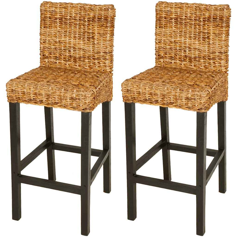 Scaune de bar, 2 buc., abaca