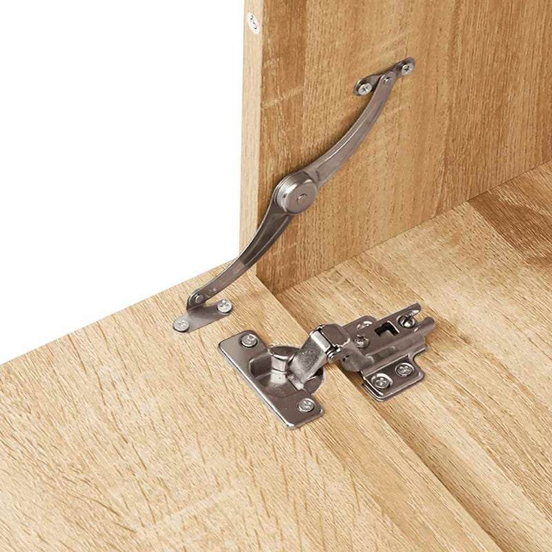 Set mobilier de baie cu 6 piese, lemn prelucrat din stejar