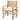 Set mobilier bistro cu perne, 3 piese, bambus