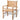 Set mobilier bistro cu perne, 3 piese, bambus