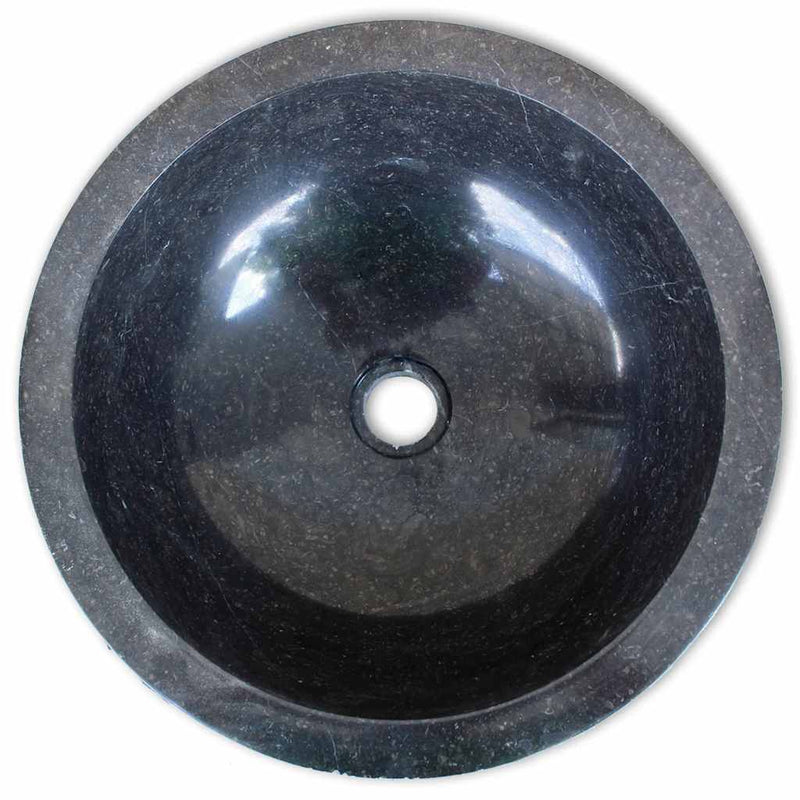 Chiuvetă, negru, 40 cm, marmură